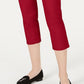 Calça jeans feminina Charter Club Tummy Control Bristol Capri vermelha tamanho 14 Petite