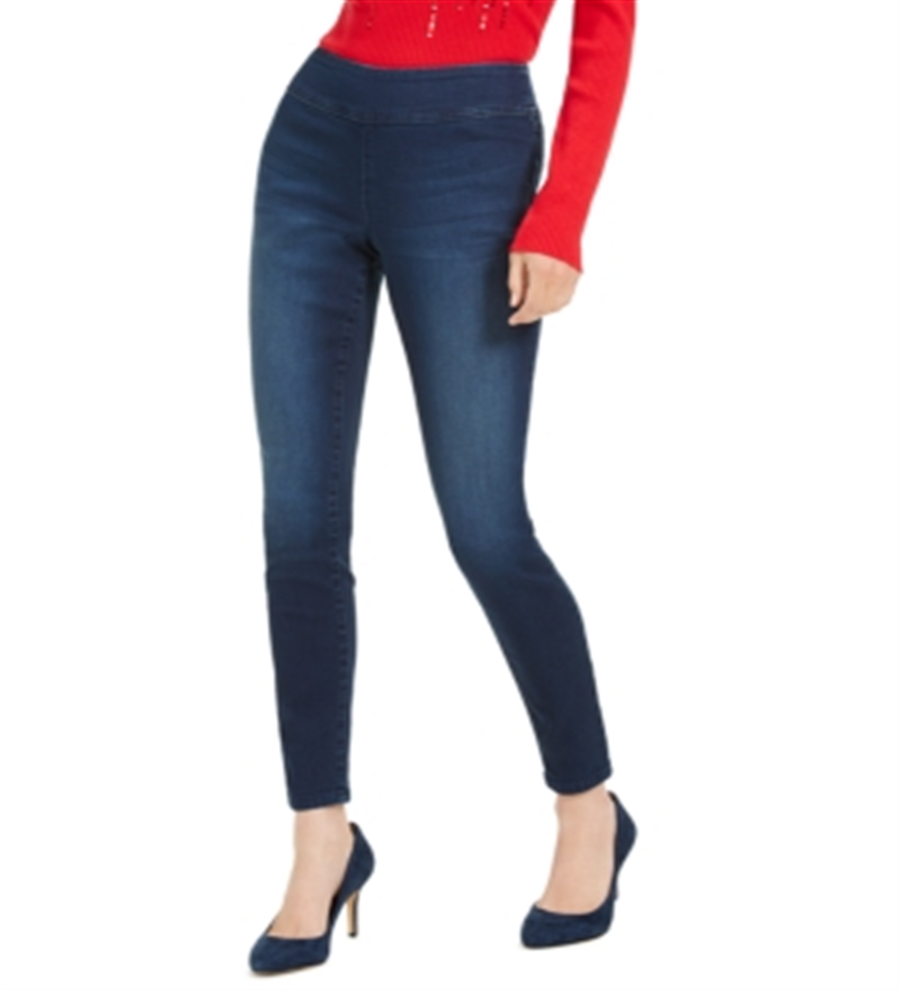 Calças jegging jeans femininas da INC International Concepts, azul, tamanho 0