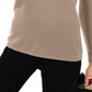 Suéter feminino de cashmere com manga bufante INC International Concepts, marrom, tamanho XS
