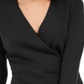 Suéter de cashmere feminino com sobrepeliz da INC International Concepts, preto, tamanho X-S