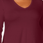 Blusa feminina com bainha de lenço da coleção JM - Roxo, tamanho 4X