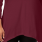 Blusa feminina com bainha de lenço da coleção JM - Roxo, tamanho 4X