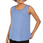 Regata feminina estilo swing fit azul tamanho GG