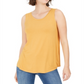 Regata feminina estilo swing fit amarela tamanho médio