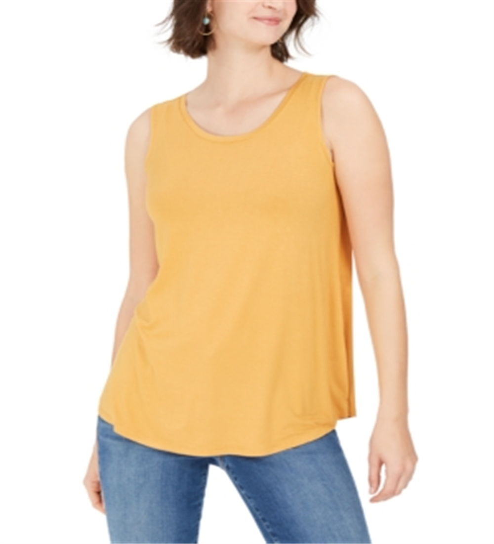 Regata feminina estilo swing fit amarela tamanho médio