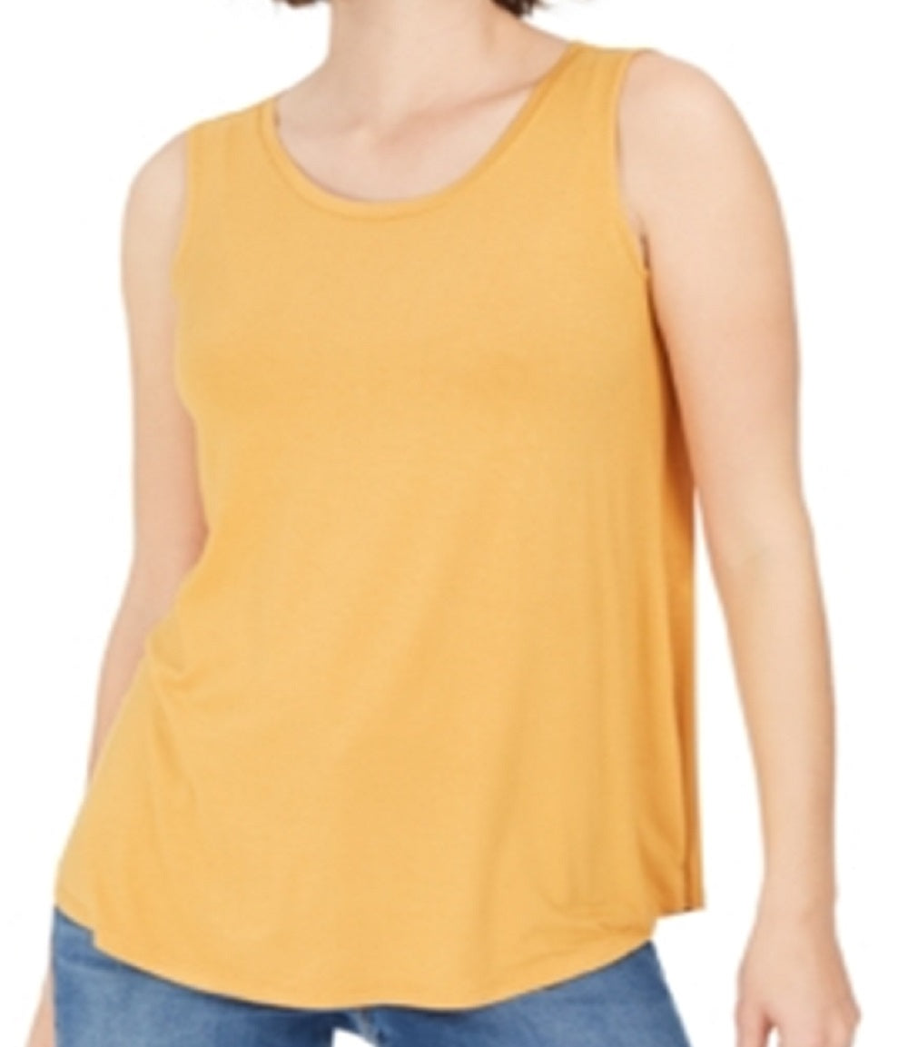 Regata feminina estilo swing fit amarela tamanho médio