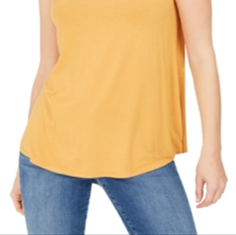 Regata feminina estilo swing fit amarela tamanho médio