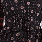 Blusa camponesa feminina estilo &amp; co, preta, com amarração na cintura, tamanho extrapequeno
