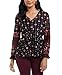 Blusa camponesa feminina estilo &amp; co, preta, com amarração na cintura, tamanho extrapequeno