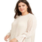 Blusa plissada feminina Alfani marrom tamanho 2X