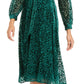 Vestido-camisa feminino Alfani Velvet Burnout com cinto, verde, tamanho 18