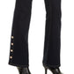 Calça jeans feminina Bootcut com bainha de pressão da INC International Concepts, azul, tamanho 2