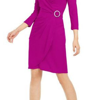 Vestido envelope feminino INC International Concepts com strass, rosa, tamanho grande