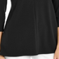 Blusa túnica feminina Alfani lisa com gola alta, preta, tamanho extragrande