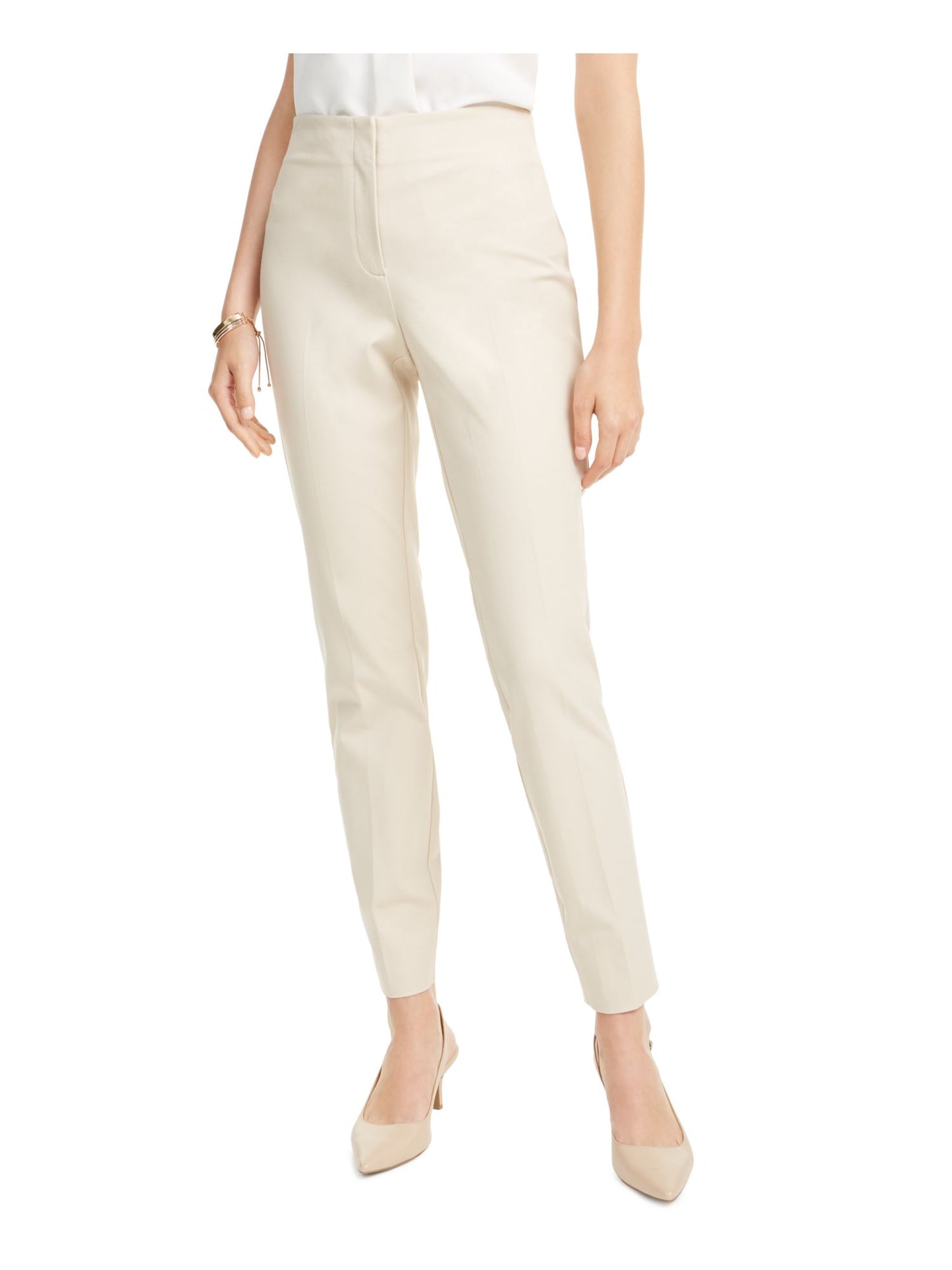 Calça skinny lisa feminina Alfani marrom tamanho 6