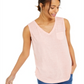 Blusa feminina estilo &amp; co com bolso no peito e estampa burnout, rosa, tamanho pequeno