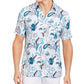 Camisa masculina elástica com estampa floral paisley Tasso Elba, azul, tamanho extragrande