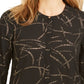Blusa feminina estampada com pregas nas costas, tamanho P, da coleção JM