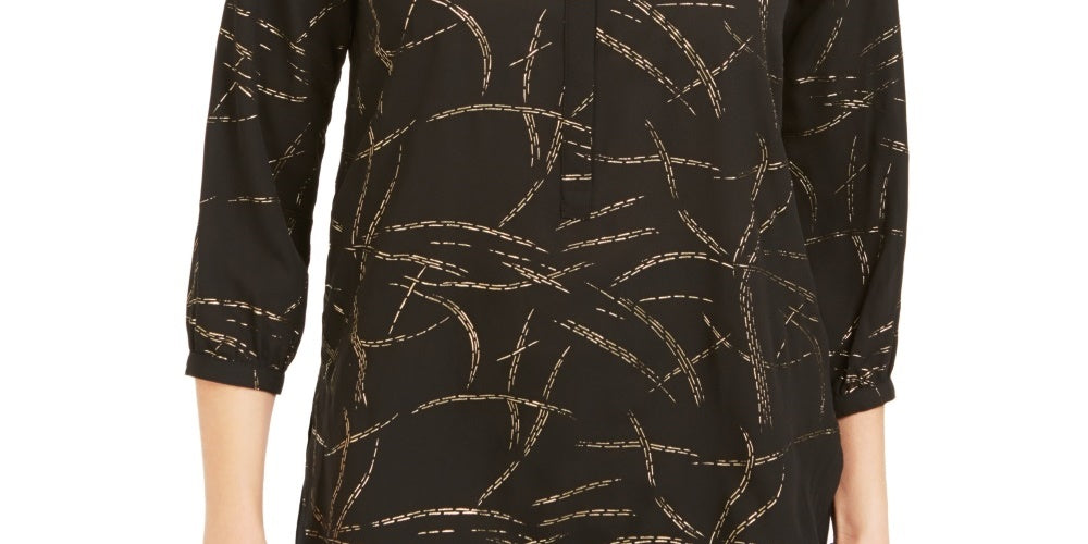 Blusa feminina estampada com pregas nas costas, tamanho P, da coleção JM