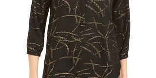 Blusa feminina estampada com pregas nas costas, tamanho P, da coleção JM