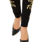 Calça skinny bordada feminina INC International Concepts, preta, tamanho 0, pequena