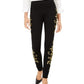 Calça skinny bordada feminina INC International Concepts, preta, tamanho 14, pequena