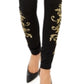 Calça skinny bordada feminina INC International Concepts, preta, tamanho 14, pequena