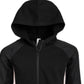 Ideologia Big Girl's Pieced Zip Up Hoodie Preto Tamanho Grande