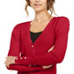 Cardigan feminino com manga bufante INC International Concepts, vermelho, tamanho XX-G