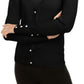 Cardigan feminino com manga bufante INC International Concepts, preto, tamanho pequeno médio