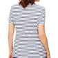 Karen Scott Blusa Henley Listrada Starlight Feminina Azul Tamanho Médio