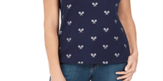 Karen Scott Blusa Henley Feminina Azul Perfect Swing Tamanho Médio