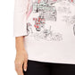 Karen Scott Top Feminino Estampado Rosa Tamanho Pequeno