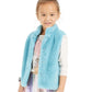Colete de pele sintética infantil Epic Threads para meninas, azul, tamanho 4T