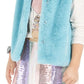 Colete de pele sintética infantil Epic Threads para meninas, azul, tamanho 4T