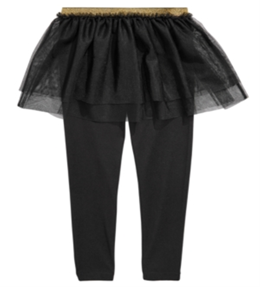 Leggings de tutu para meninas Epic Threads, pretas, tamanho 4T