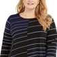 Túnica Alfani Feminina Plus Size Estampada Azul Tamanho 0X