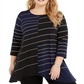 Túnica Alfani Feminina Plus Size Estampada Azul Tamanho 0X