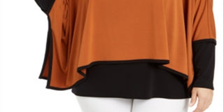 Alfani Plus Size Poncho Plus Size Feminino Marrom Tamanho 0X