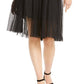 Saia de tule brilhante feminina INC International Concepts, preta, tamanho pequeno
