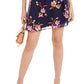 Vestido curto sem mangas floral feminino Bar III, roxo, tamanho extragrande