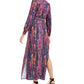 Vestido longo envolvente com estampa de cobra Bar III feminino, rosa, tamanho extrapequeno