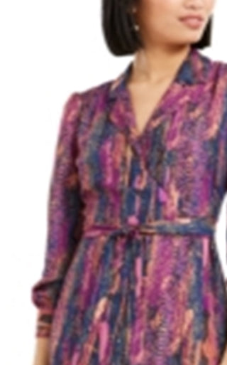 Vestido longo envolvente com estampa de cobra Bar III feminino, rosa, tamanho extrapequeno
