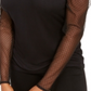 Blusa feminina com manga bufante e ilusão INC International Concepts, preta, tamanho XS
