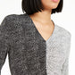 Blusa Alfani Feminina com Estampa Colorblock e Gola V Franzida, Preta, Tamanho X-S