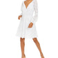 Vestido casual feminino de algodão com ilhós INC International Concepts, branco, tamanho 12