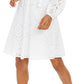 Vestido casual feminino de algodão com ilhós INC International Concepts, branco, tamanho 12