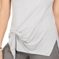 Blusa sem mangas com amarração frontal feminina Style &amp; Co, cinza, tamanho médio
