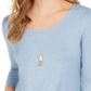 Blusa feminina com amarração frontal estilo &amp; co, azul, tamanho pequeno