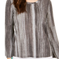 Blusa listrada com manga sino feminina Style &amp; Co, cinza, tamanho XX-G
